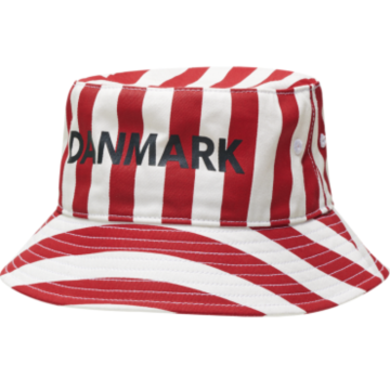 Rood-wit gestreepte Denemarken zonneklep