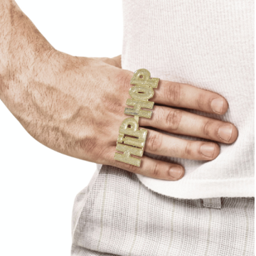 Hip hop gouden ring