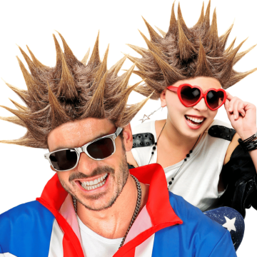 Bruine punkperruque