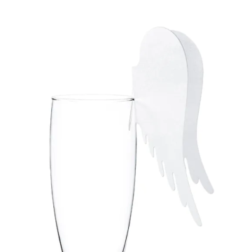 Engelvleugel glasdecoratie 10x