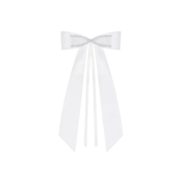 Witte satijnen strikken 4x - 14 cm
