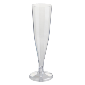 Transparente plastic champagneglas 8x - 150 ml