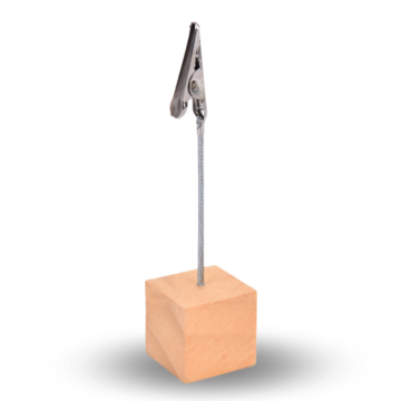 Tafelkaarthouder hout en metaal 10x - 10 cm