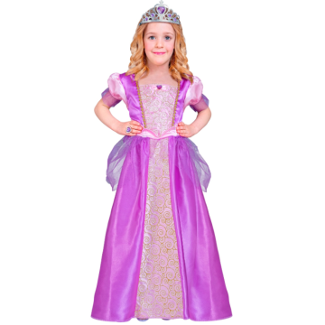 Paarse prinsessenkostuum voor kinderen