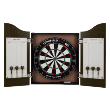 Dartkast inclusief dartbord, 6 pijlen en scorebord