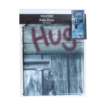 Halloween gratis knuffels valse deursticker - 180x80 cm