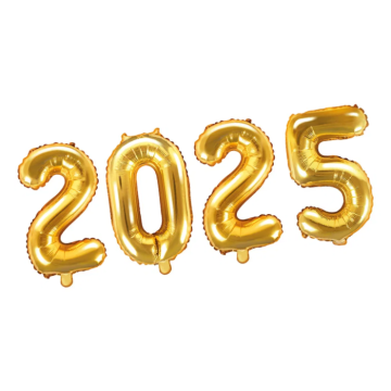 2025 folieballon goud - 86 cm