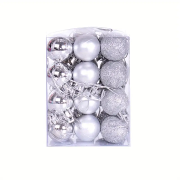 Zilveren kerstballen 36x - 3 cm