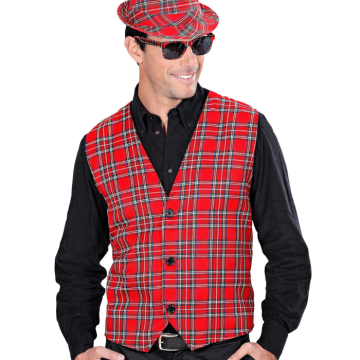 Rode geruite vest