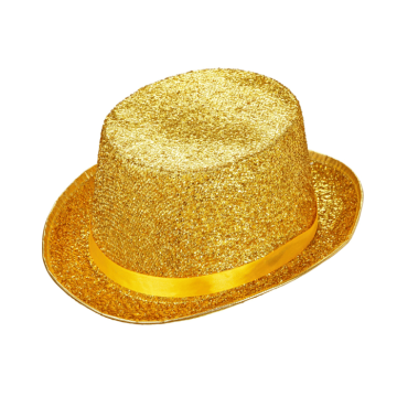 Feesthoed goud glitter