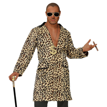 Pimp coat met luipaardmotief