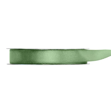 Saliegroen satijnen lint - 12 mm x 25 m