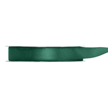 Donkergroen satijnen lint - 12 mm x 25 m