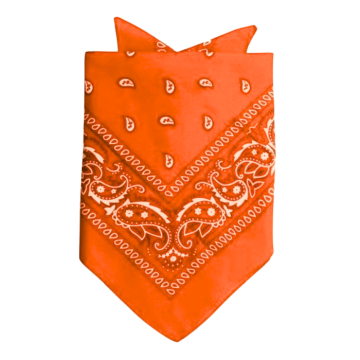 Bandana met traditioneel patroon oranje 52x55 cm