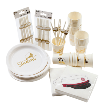 Rode basis studenterrij ouders versierpakket