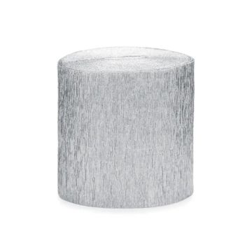 Zilver Crepe Streamer 4x - 10 meter