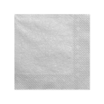 Zilveren servetten 20x - 33x33 cm