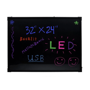 LED-sign met zelfverlichtende markers