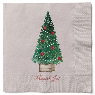 Servetten met kerstboom magische kerst Det Gamle Apotek
