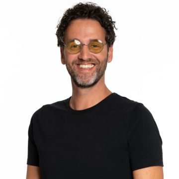 Ronde Lennon zonnebril geel