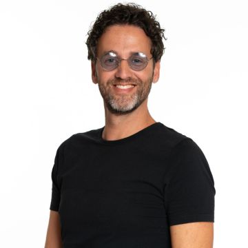 Ronde Lennon zonnebril blauw