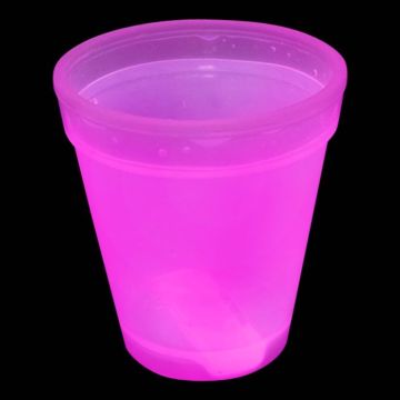 Zelfverlichtende UV neon mok roze - 350 ml