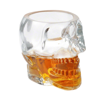 Skull hoofd karaf + 2x glas