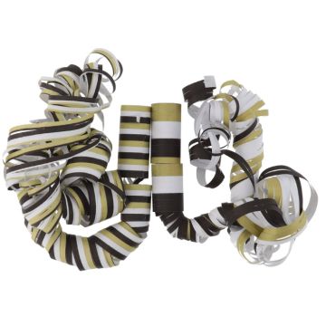 Serpentines zwart en goud 2x - 4m