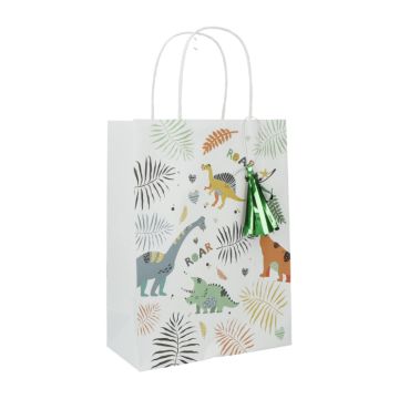 Cadeautasjes met dinosaurusmotieven 6x - 27x20 cm