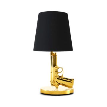 Pistol tafellamp goud 23,5x46 cm