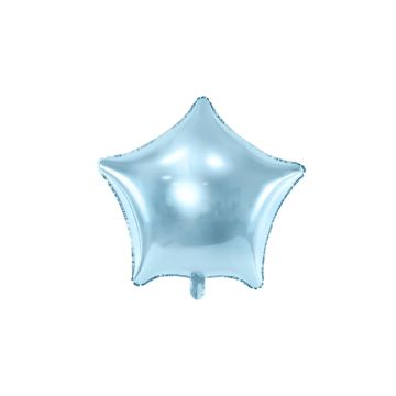 Stervormige folieballon lichtblauw 48 cm