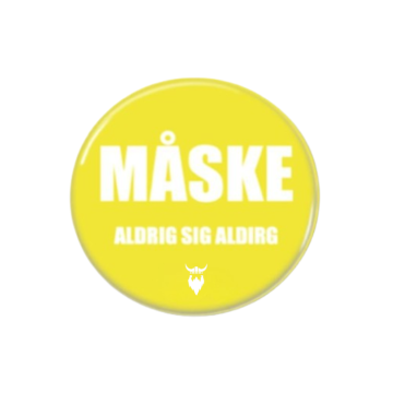 Verkeerslicht feest misschien badges geel 10x - 58 mm