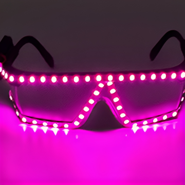 LED-brillen pink neon 