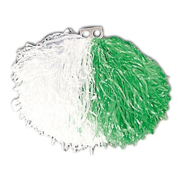 Cheerleader Pom Pom Groen en Wit - 1X