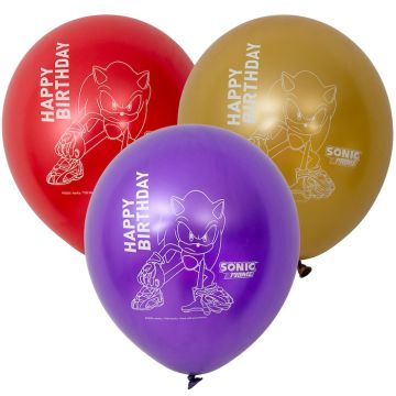 Metallische sonic ballonnen 6x - 30 cm