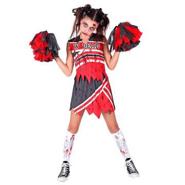 Zombie cheerleader kostuum voor kinderen