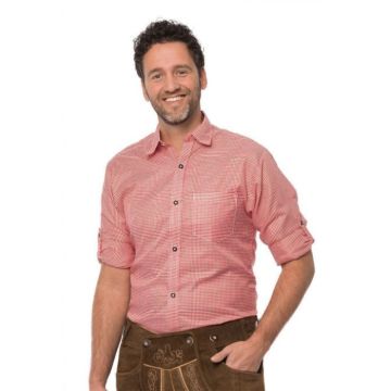 Oktoberfest tyroler shirt rood voor heren