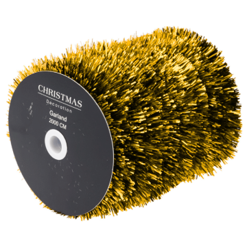Gouden tinselguirlande - 20 meter