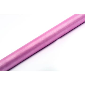 Organza Tafelloper Roze - 9 Meter