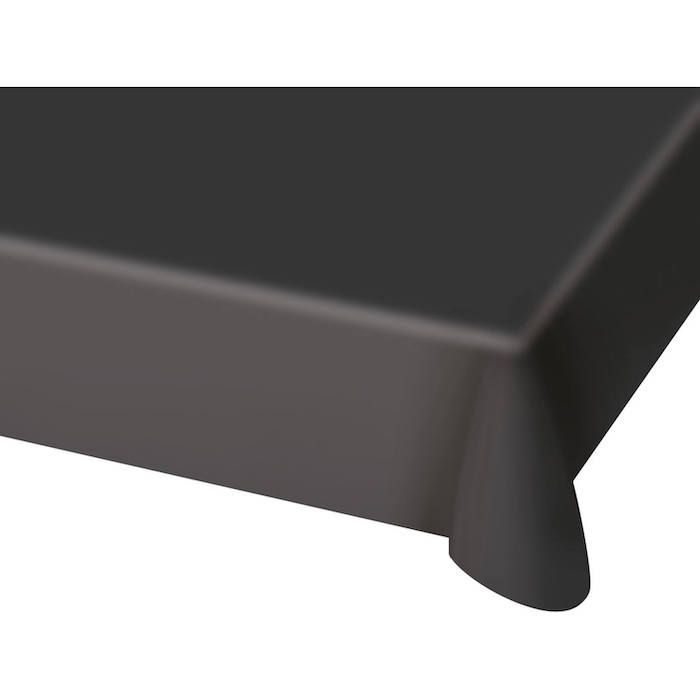 Zwart plastic tafelkleed - 130x180 cm