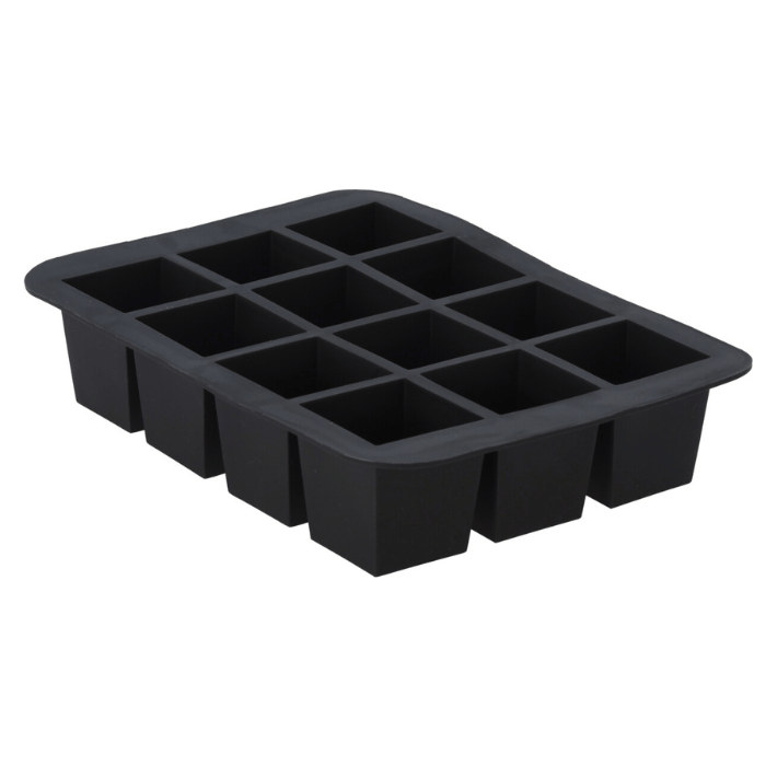 Rubberen ijsblokjesvorm voor 12x 4x4x4 cm ijsblokjes