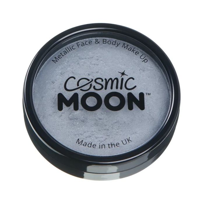 Metallic gezicht- en lichaamsverf zilver Moon Creations - 36 g