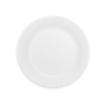 Witte papieren bordjes 8x - Ø 18 cm
