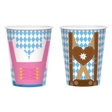 Oktoberfest Bekers Met Motief 8x - 250 ml