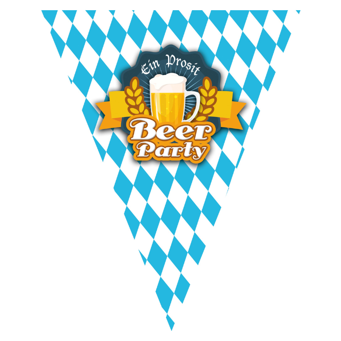 Oktoberfest vlaggenlijn met 10 vlaggen - 5 m