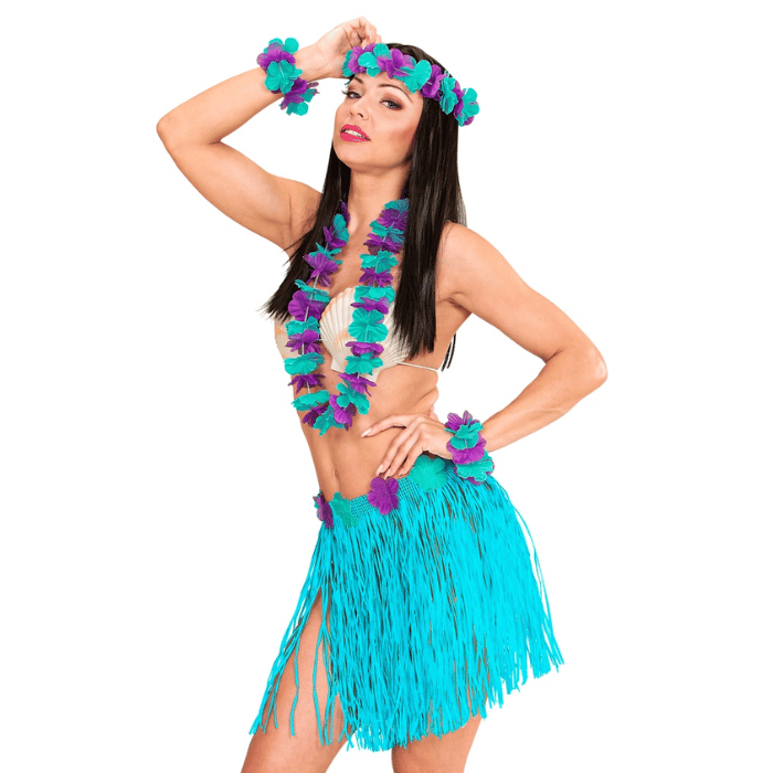 Hawaii set blauw - 5 delen