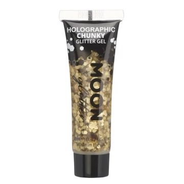 Holografische Chunky Glitter Gel Goud 12 ml Moon Creations