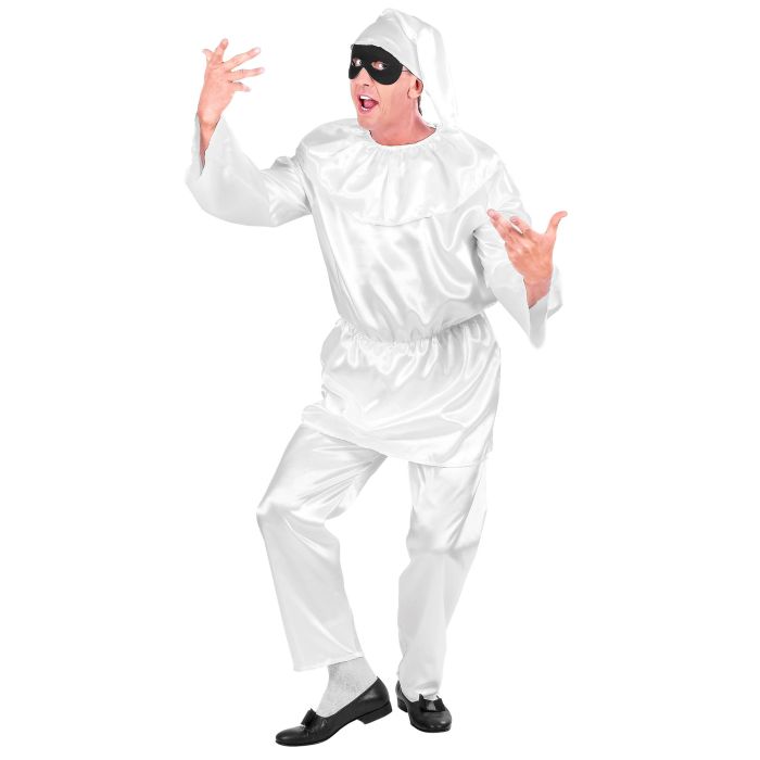 Pulcinella-clownkostuum voor heren