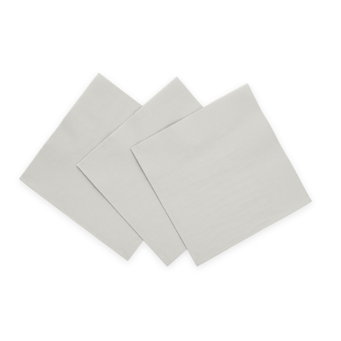 Zilvergrijze servetten 20x - 33x33cm