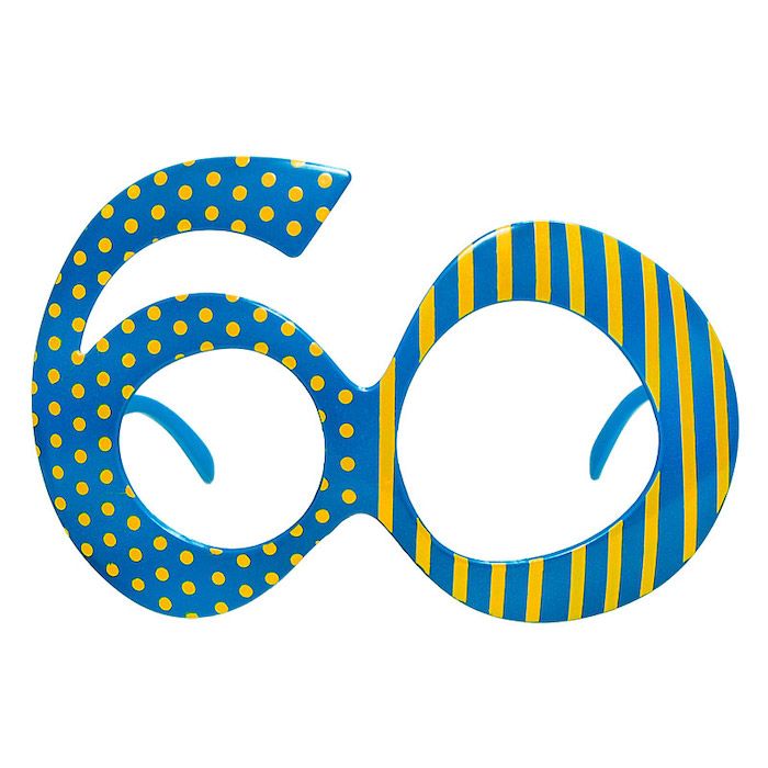 60 jaar verjaardag brillen blauw